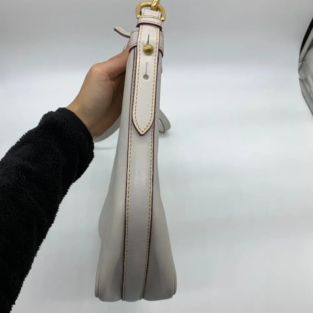 Dooney & Bourke Crossbody Florentine Leather Purse Ecru Large Bags - Picture 10 of 16